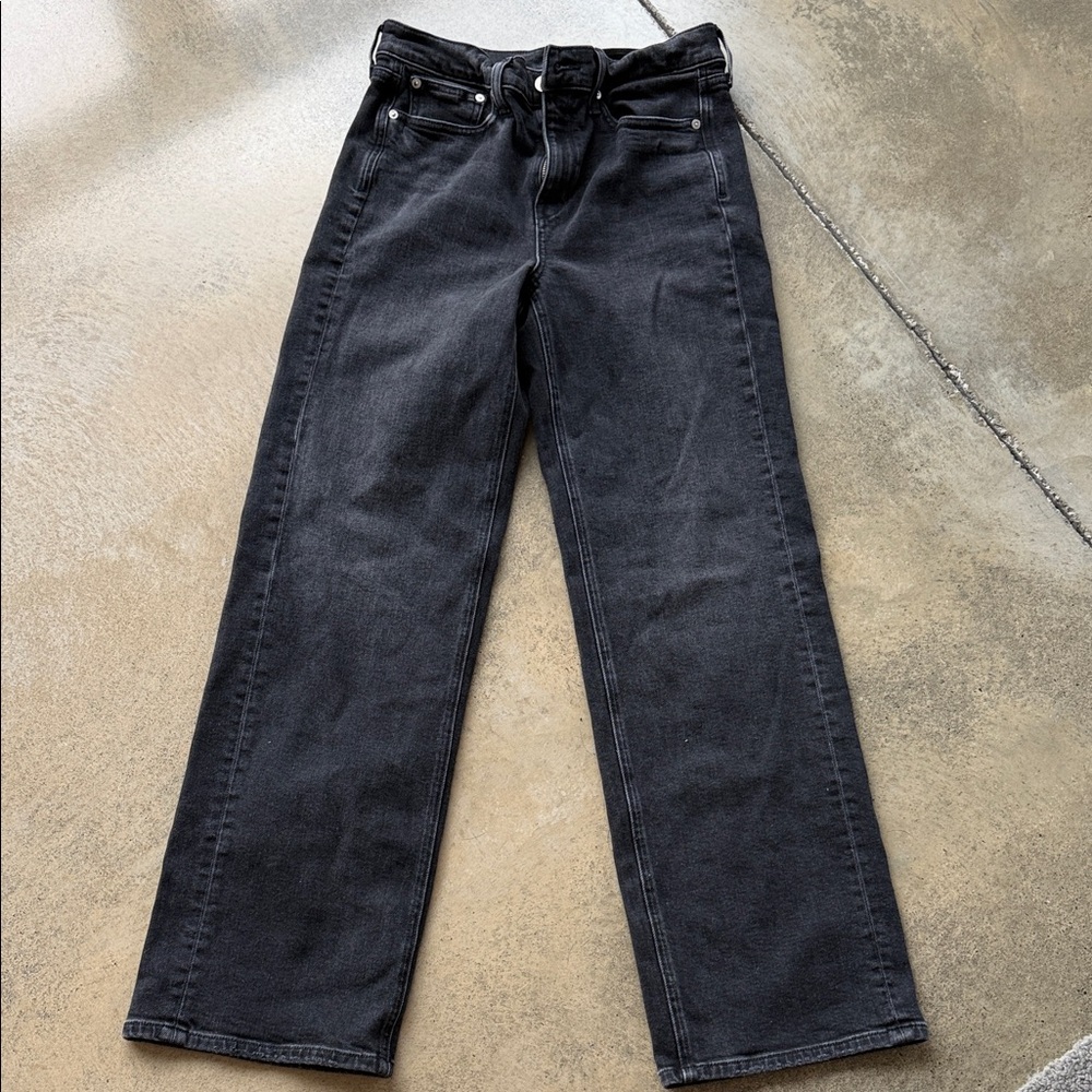 AYR Black Denim Jeans with Branded Waist Patch// the Special Sauce